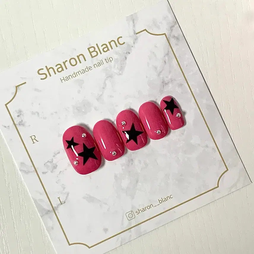 [BUNJANG] Sharon Blanc Nail Tip Set / *할인가* 별 실버볼 네일팁 / 14종 쉐입 / 71종 컬러