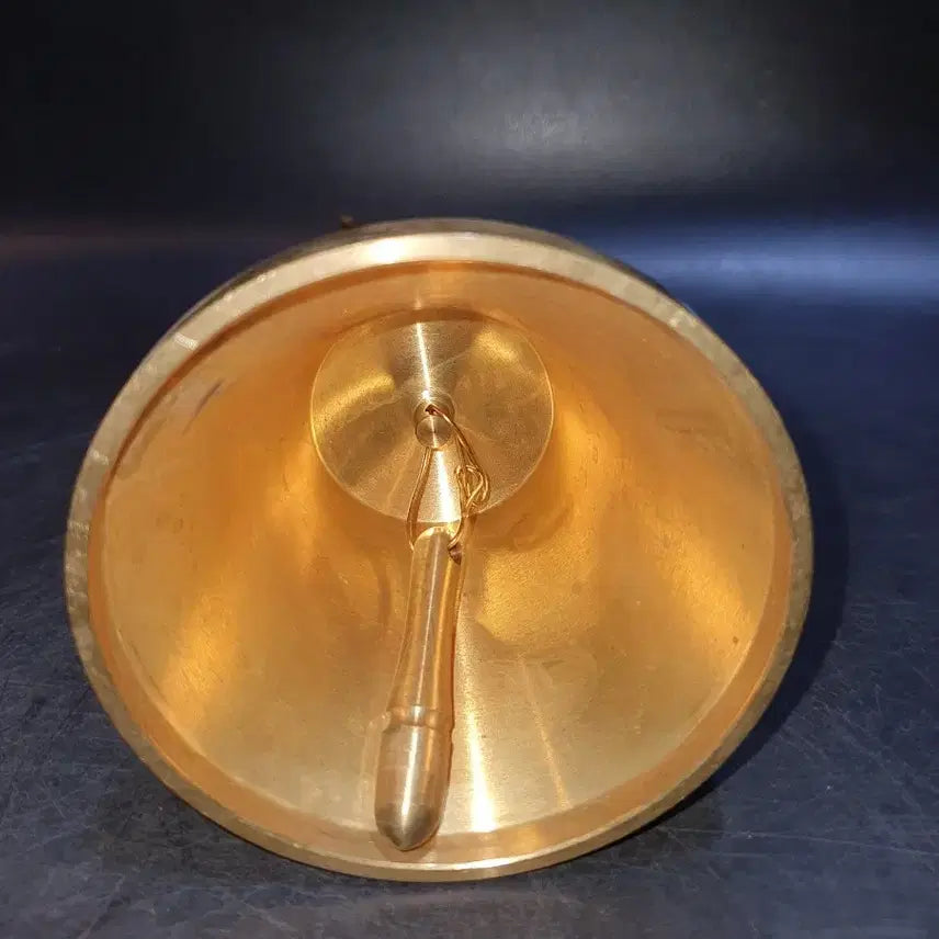 [BUNJANG] Brass Trident Auspicious Pattern Handbell / 황동 삼지창 길상문 요령