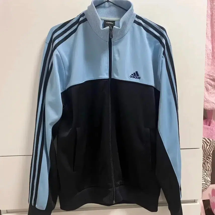 [BUNJANG] Adidas Anorak Sky Blue Jersey / 아디다스 아노깔 하늘 져지