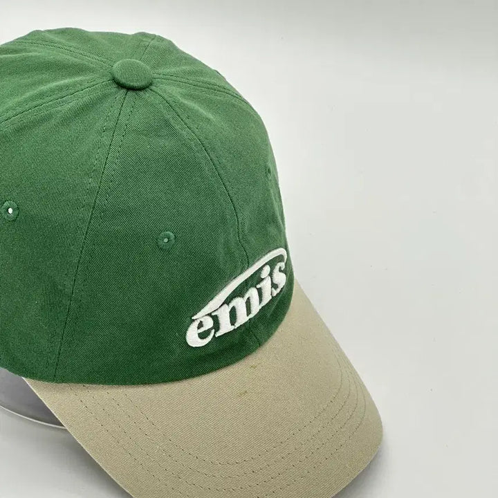 [SOLD OUT] [F] emis 이미스 로고 그린 베이지 볼캡 모자