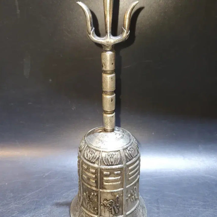 [BUNJANG] White Copper Trident Ritual Bell / 백동 삼지창 요령