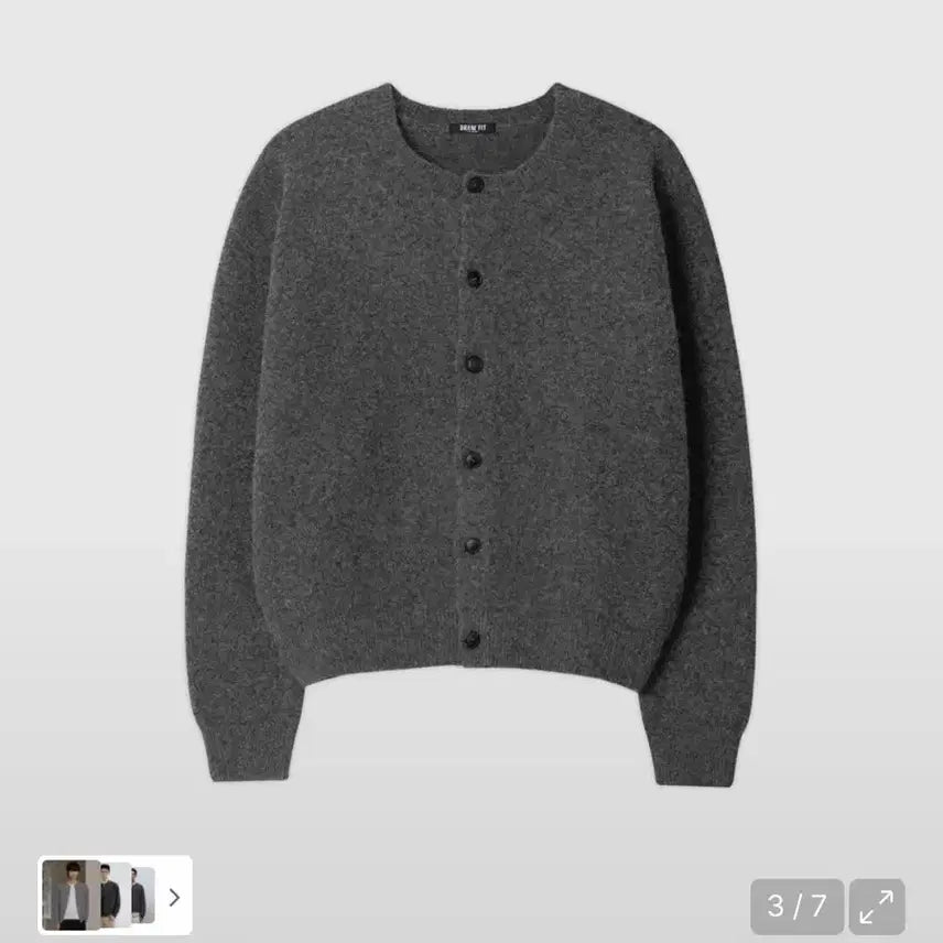 [SOLD OUT] 드로우핏 울 크롭 니트 가디건 L