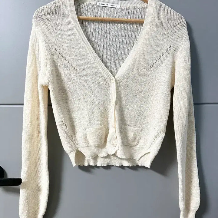 [BUNJANG] BALANCE Ivory Knit Cardigan / BALANCE 아이보리 니트 간절기 여름 봄 가디건