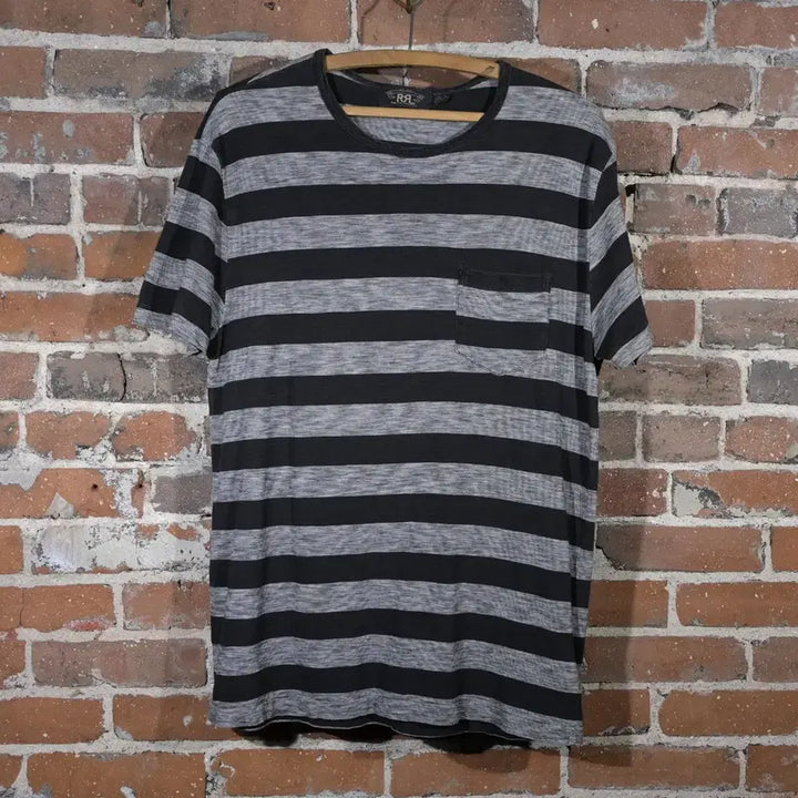 [BUNJANG] RRL Border Stripe Pocket T-shirt / RRL 더블알엘 보더 스트라이프 포켓 티셔츠