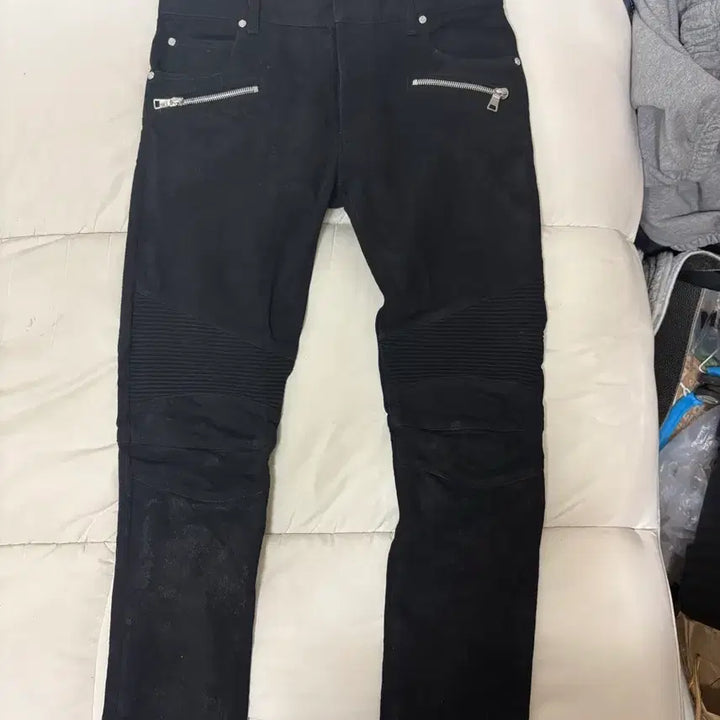 [SOLD OUT] (정품) Balmain 발망 코팅 바이커진 32 코팅데님팬츠