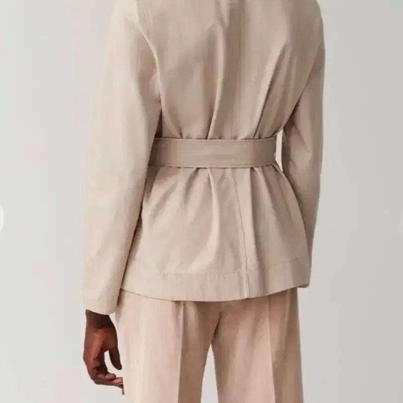 [BUNJANG] COS Cotton Short Trench Coat Beige Jacket / COS 코스 코튼 숏트렌치 코트 베이지 하프자켓 유틸리티포켓벨트바스락야상