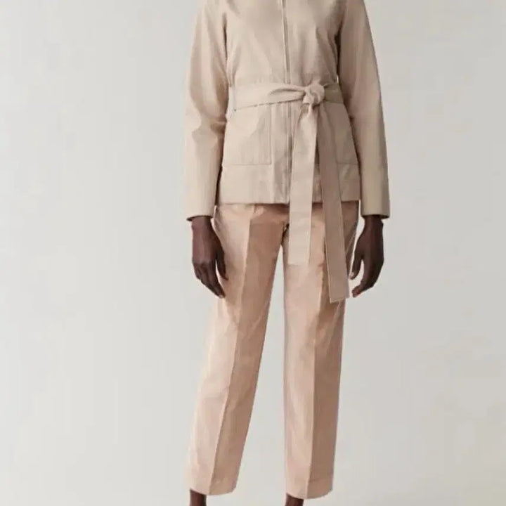[BUNJANG] COS Cotton Short Trench Coat Beige Jacket / COS 코스 코튼 숏트렌치 코트 베이지 하프자켓 유틸리티포켓벨트바스락야상