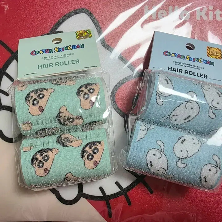 [BUNJANG] Crayon Shin-chan &amp; White Dog Hair Roll Bundle Set / 짱구,흰둥이 헤어롤 새상품 일괄