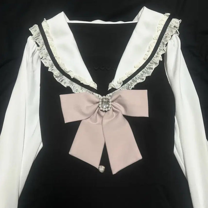 [SOLD OUT] [새것]리즈리사 LIZ LISA 세일러 셋업 블랙 긴팔 양산형 지뢰계