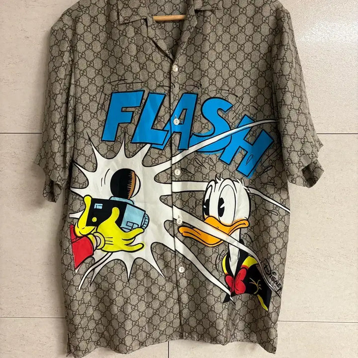 [BUNJANG] Gucci Donald Duck Jacquard Silk Shirt Jacket / 새상품급 구찌 도널드넉 자카드 실크 셔츠 자켓