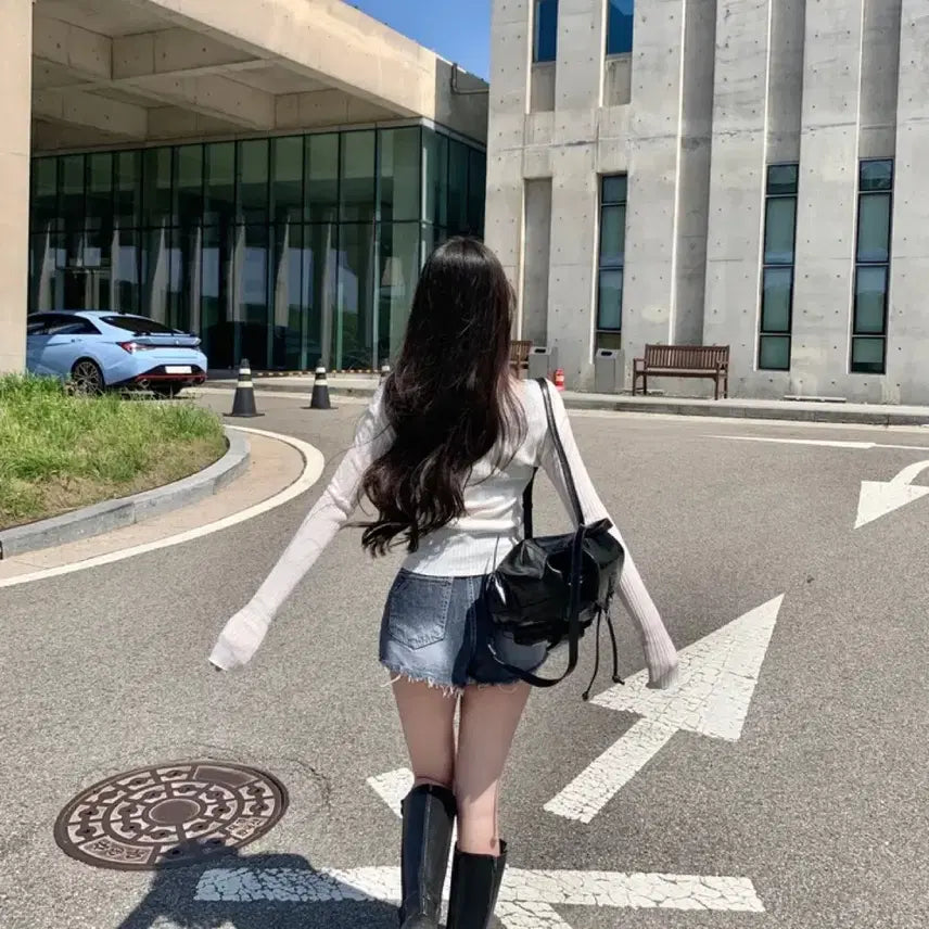 [BUNJANG] Blurfit Washed Denim Shorts / 블러핏 오브제 워싱 데님 숏팬츠 청반바지 s