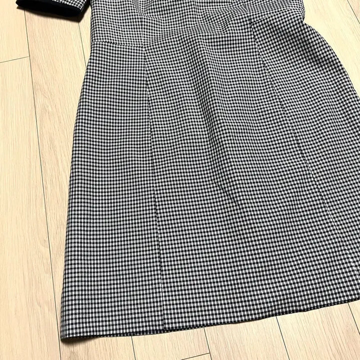 [BUNJANG] Beanpole Gingham Check Puff Sleeve Dress / 빈폴 반팔 퍼프 소매 깅엄체크 원피스 하객룩 소개팅룩 나들이룩 여행룩