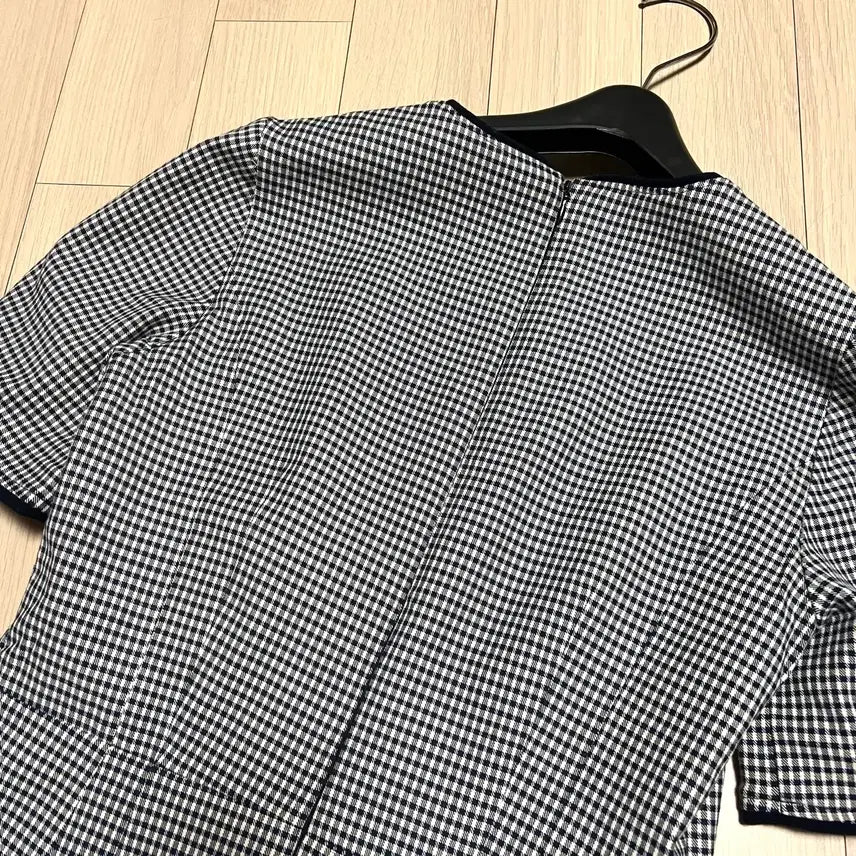 [BUNJANG] Beanpole Gingham Check Puff Sleeve Dress / 빈폴 반팔 퍼프 소매 깅엄체크 원피스 하객룩 소개팅룩 나들이룩 여행룩