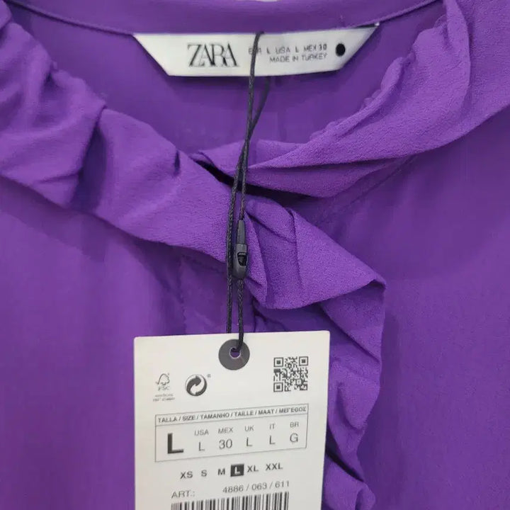 [BUNJANG] ZARA Ruffle Flowy Blouse Oversized L / 자라ZARA 러플 플로위 블라우스 오버핏 L사이즈 77~88 새제품