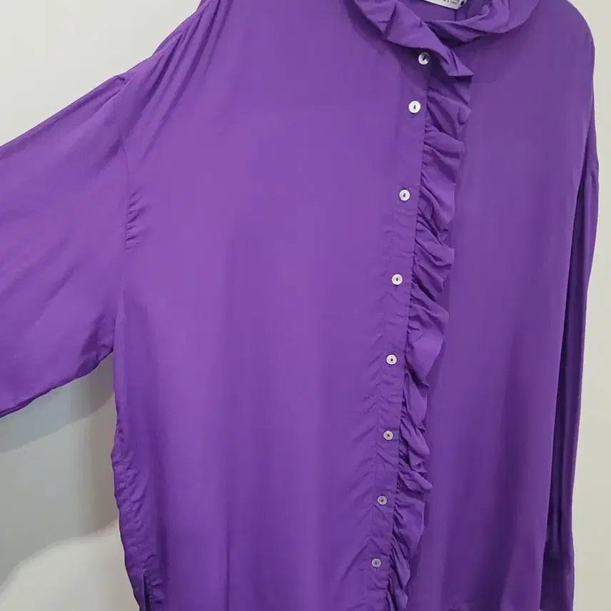[BUNJANG] ZARA Ruffle Flowy Blouse Oversized L / 자라ZARA 러플 플로위 블라우스 오버핏 L사이즈 77~88 새제품