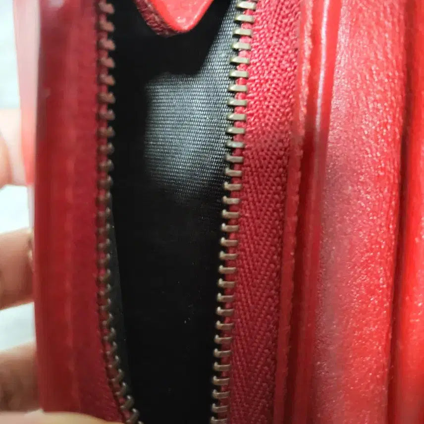 [BUNJANG] Gucci Marmont Red Leather Wallet / 구찌 마몬트 반지갑 레드 (정품 박스)