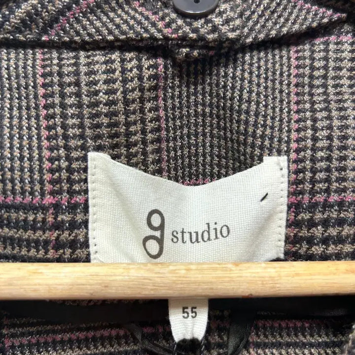 [BUNJANG] Studio Check Long Coat F / studio  체크 롱 코트 새상품 F