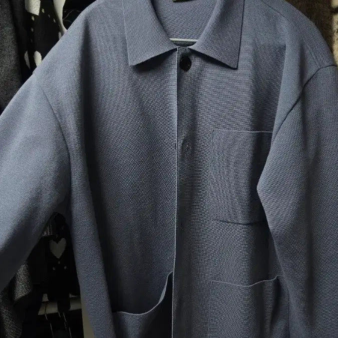 [SOLD OUT] 산드로 블루 포켓 셔츠 자켓 XL (새상품급)