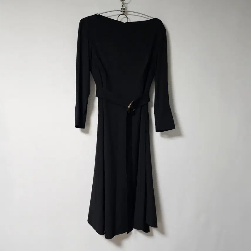 [SOLD OUT] 타임)한섬)55 블랙 벨트 롱 원피스