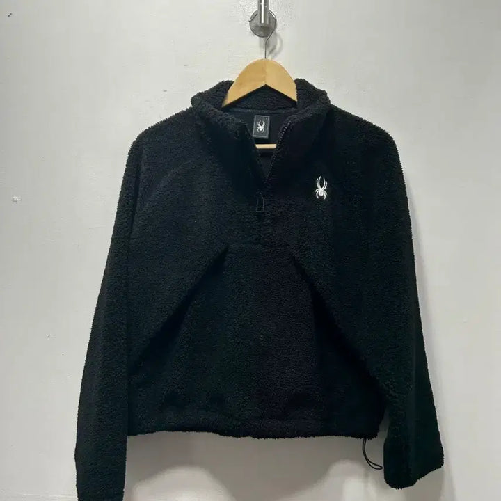 [BUNJANG] Spider Black Fleece Jacket S / 스파이더 검정색 뽀글이 플리스 S