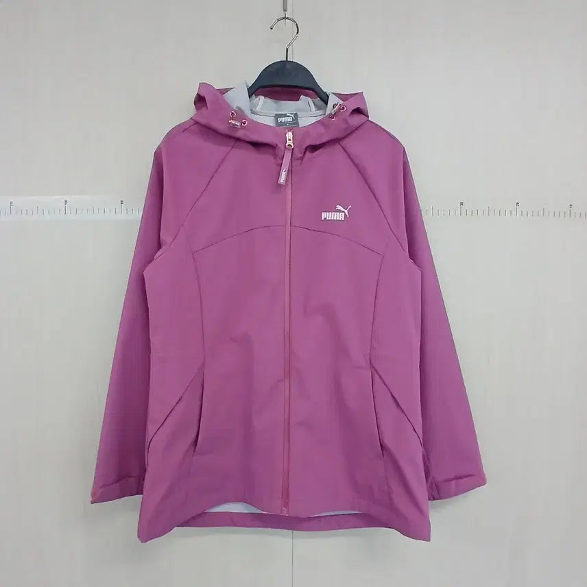 [BUNJANG] Puma Pink Hooded Windbreaker Jacket / 푸마 핑크색 후드 바람막이 자켓