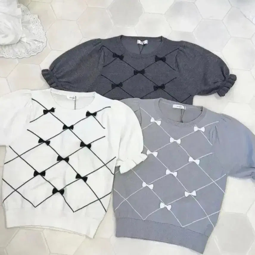 [SOLD OUT] 에블린 다이아 리본니트 / 스나계 지뢰계 양산형