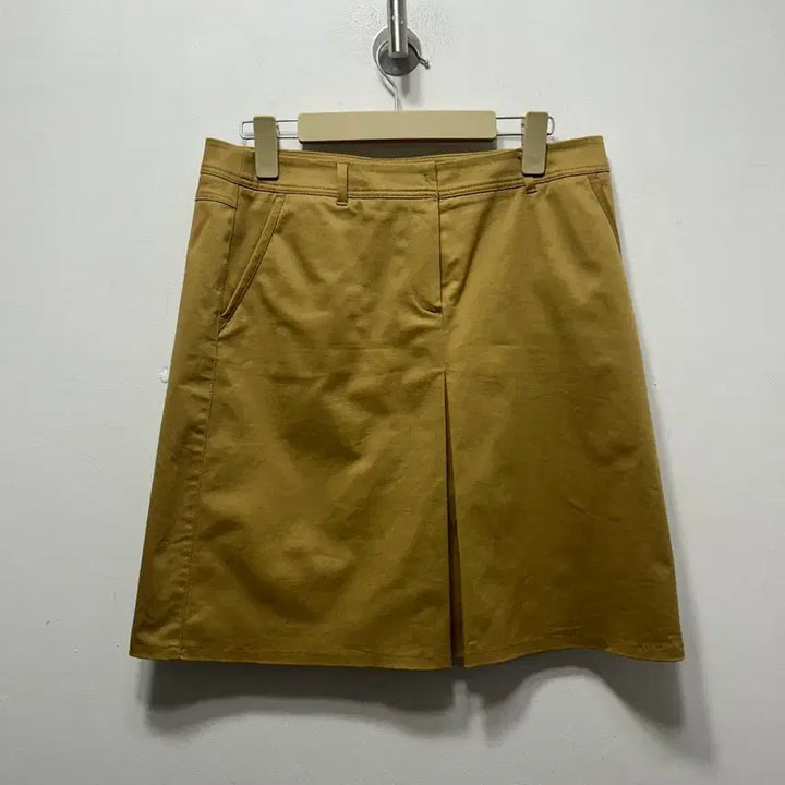 [BUNJANG] Hazzys Khaki Pleated Mini Skirt / 헤지스 카키색 플리츠 미니 스커트 둘레 73