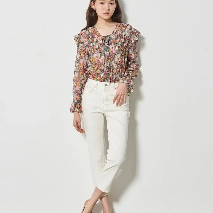 [BUNJANG] 8SECONDS Ivory Stitch Straight Pants / 에잇세컨즈(8SECONDS) 아이보리 스티치 스트레이트 팬츠