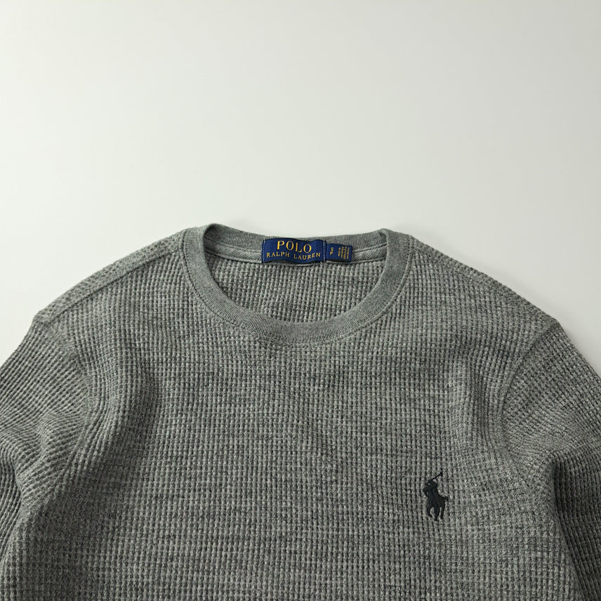 [SOLD OUT] CK243 S 폴로 와플 그레이 티셔츠