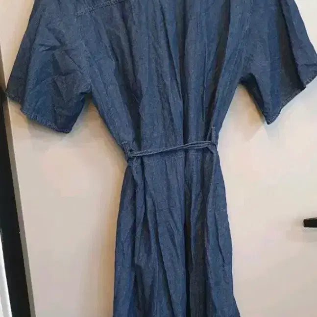[BUNJANG] OZOC Frill Denim Long Dress / OZOC(오조크) 프릴 데님롱원피스95너무이쁩니다구김외세탁다해둔거라