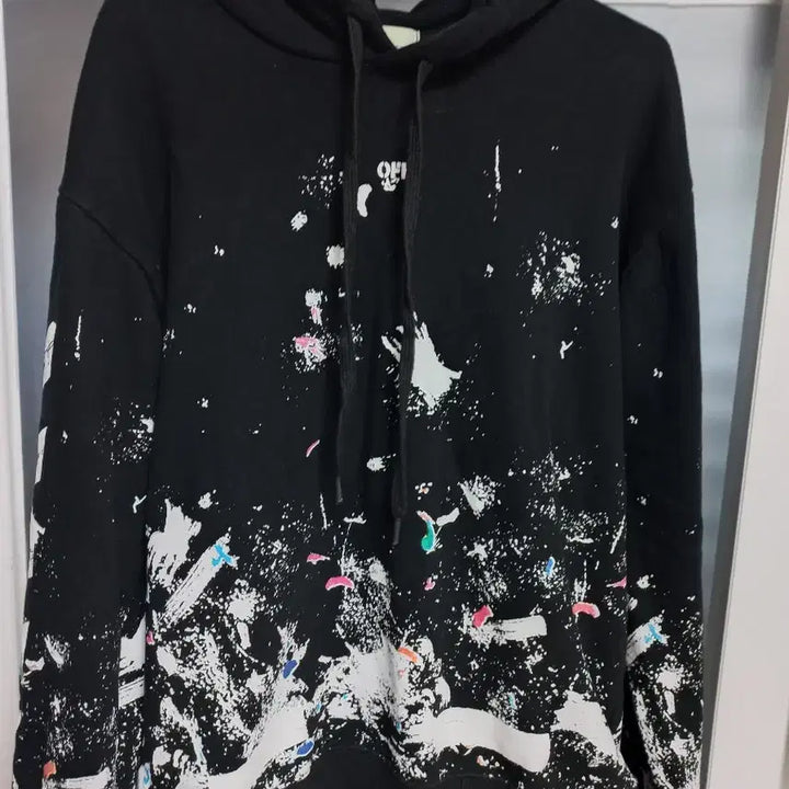 [SOLD OUT] 오프화이트 공용 페인트 블랙 후드티 100~105