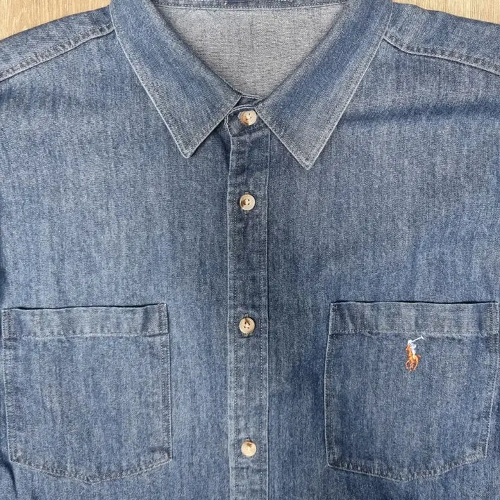 [SOLD OUT] 폴로 랄프로렌 데님 셔츠 청 남방 L 진청 중청