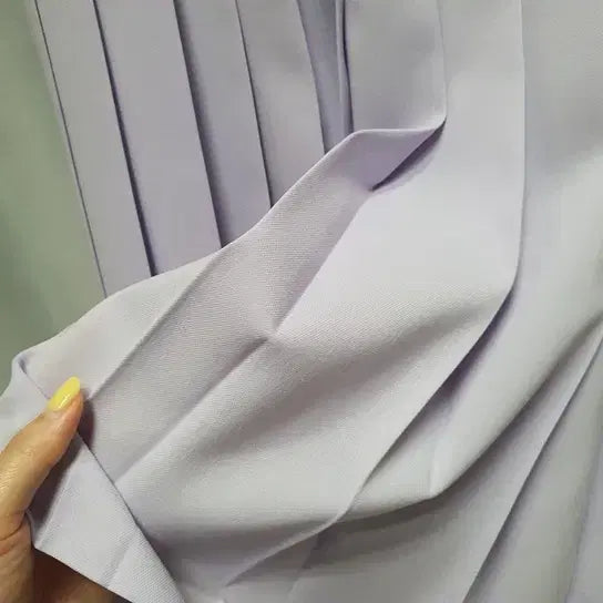 [BUNJANG] It MICHAA Lilac Pleated Asymmetrical Dress / 잇미샤 연보라 롤업 플리츠 언발 원피스
