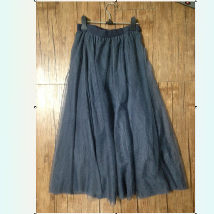 [BUNJANG] Gray &amp; Blue Long Skirt (Free Size) / 요새 입기 좋은 쥐색 + 블루  롱 스커트 Free-사이즈 (긴 치마 )