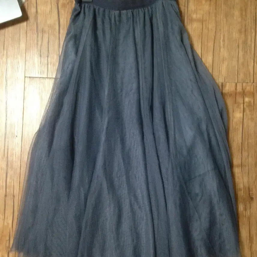 [BUNJANG] Gray &amp; Blue Long Skirt (Free Size) / 요새 입기 좋은 쥐색 + 블루  롱 스커트 Free-사이즈 (긴 치마 )