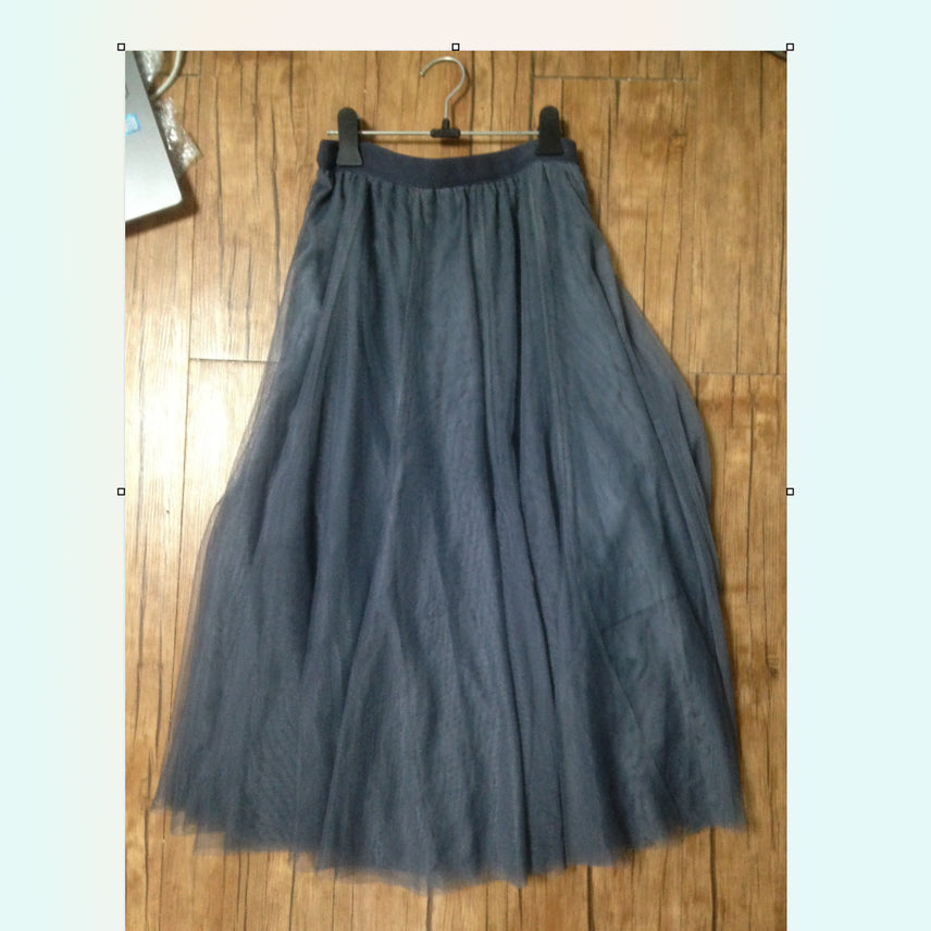 [BUNJANG] Gray &amp; Blue Long Skirt (Free Size) / 요새 입기 좋은 쥐색 + 블루  롱 스커트 Free-사이즈 (긴 치마 )