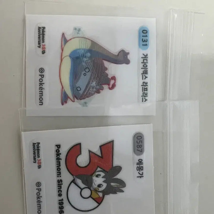 [BUNJANG] Pokemon 30th Anniversary Tteokbokki Stickers Bundle Set / 일괄,개별 둘다 가능)포켓몬 30주년 5종 띠부씰 팔아요