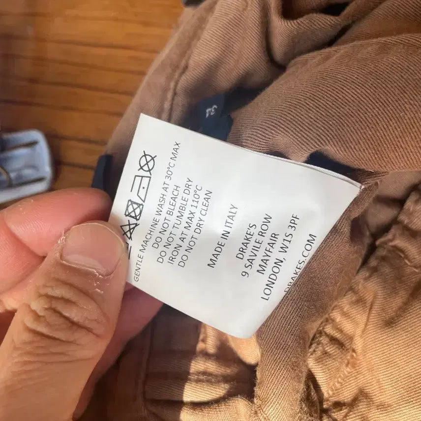 [SOLD OUT] 드레익스 브라운 린넨 트라우져 34