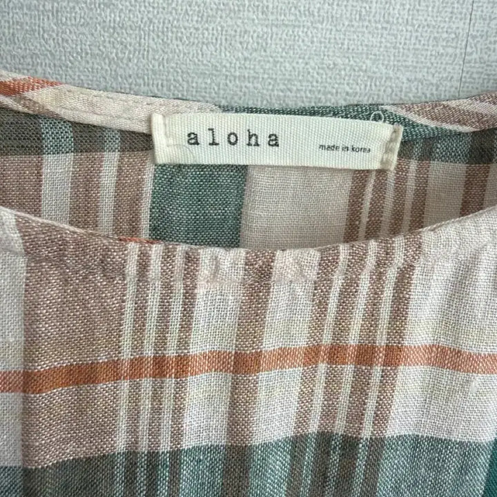 [BUNJANG] ALOHA Check Long Dress / ALOHA 체크 롱 원피스