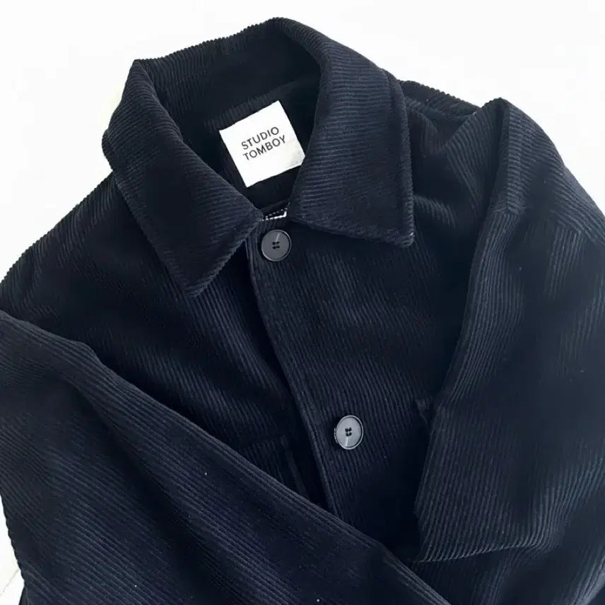[SOLD OUT] 스튜디오 톰보이 희귀 코듀로이 버튼 카라 네이비 자켓