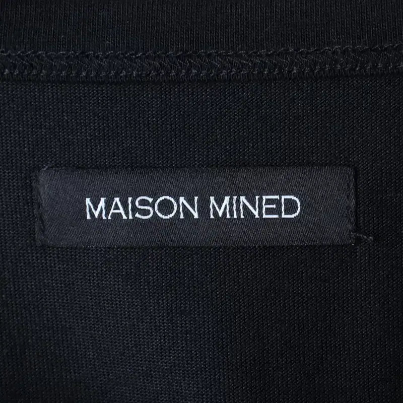 [BUNJANG] Maison Mineed Small Logo Black T-shirt / (L-2XL) 메종미네드 반팔 티셔츠 스몰로고 블랙 박시-182F3