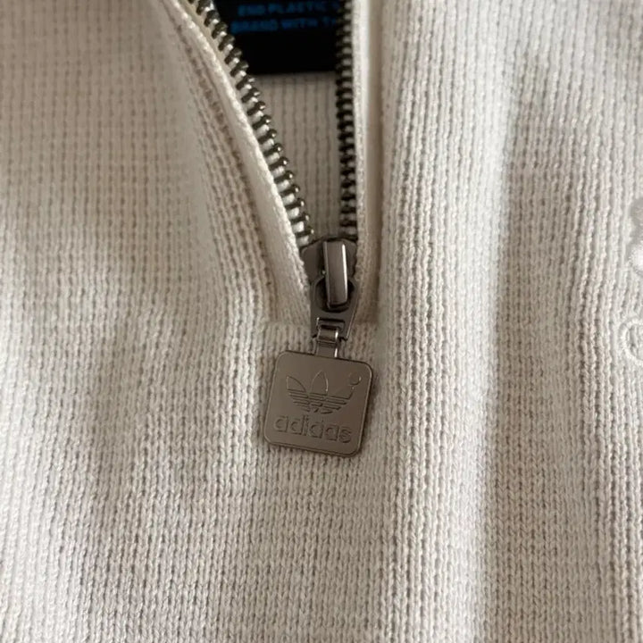 [BUNJANG] Adidas Half Zip Crop Knit Sweater / 클럽 아디다스 하프 집업 크롭 니트