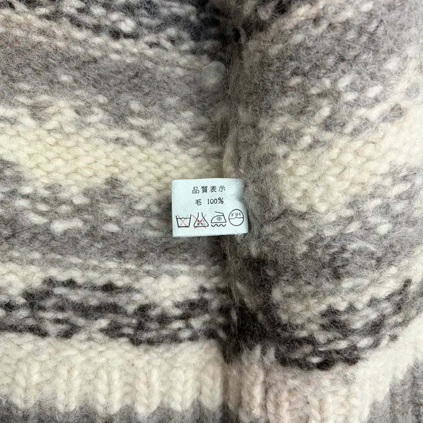 [SOLD OUT] GEMBONY 90s 여자 여성 빈티지 코위찬 숄카라 니트 집업 가디건