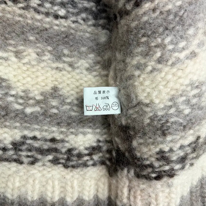 [SOLD OUT] GEMBONY 90s 여자 여성 빈티지 코위찬 숄카라 니트 집업 가디건