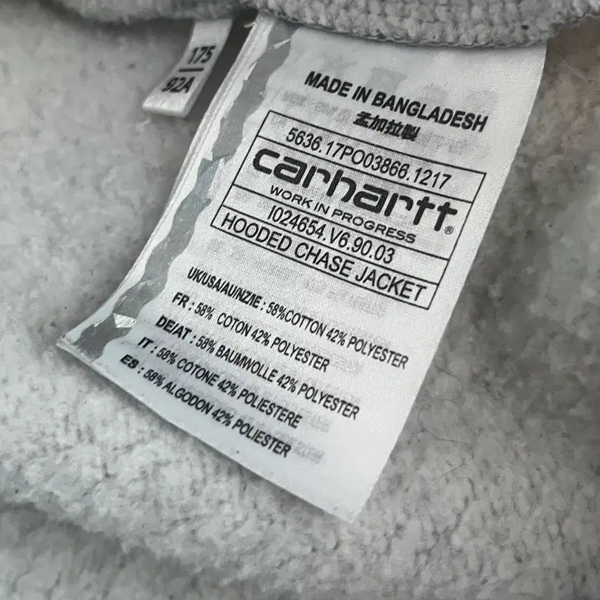 [BUNJANG] Carhartt Gray Hoodie Zip-up [M] / 칼하트 그레이 후드집업 [M]