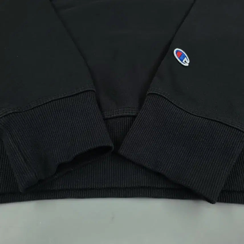 [SOLD OUT] 챔피온 블랙 톤톤 로고 기모 코튼 후드 티셔츠 XL