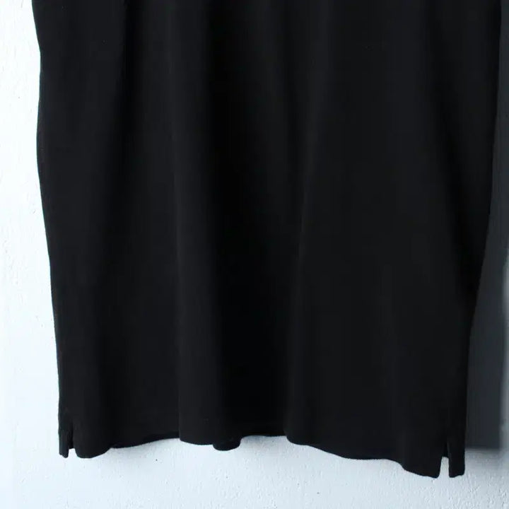 [BUNJANG] Lacoste Small Logo Polo Shirt (Black) / (M-L) 라코스테 반팔 카라 티셔츠 스몰로고 블랙 놈코어-182FD