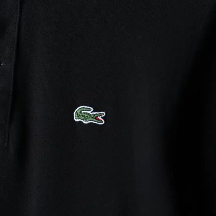 [BUNJANG] Lacoste Small Logo Polo Shirt (Black) / (M-L) 라코스테 반팔 카라 티셔츠 스몰로고 블랙 놈코어-182FD