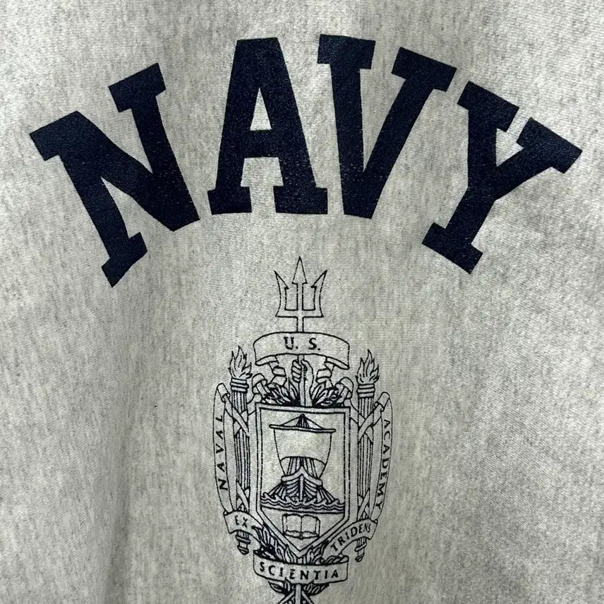 [BUNJANG] US Naval Academy Reverse Weave Sweatshirt / 90s us naval academy 리버스위브 스웻셔츠