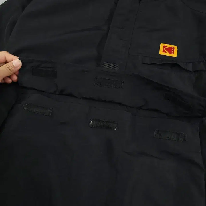 [SOLD OUT] 코닥 블랙 체스트로고 체스트포켓 캥거루포켓 암포켓 반집업 하프집업 히든지